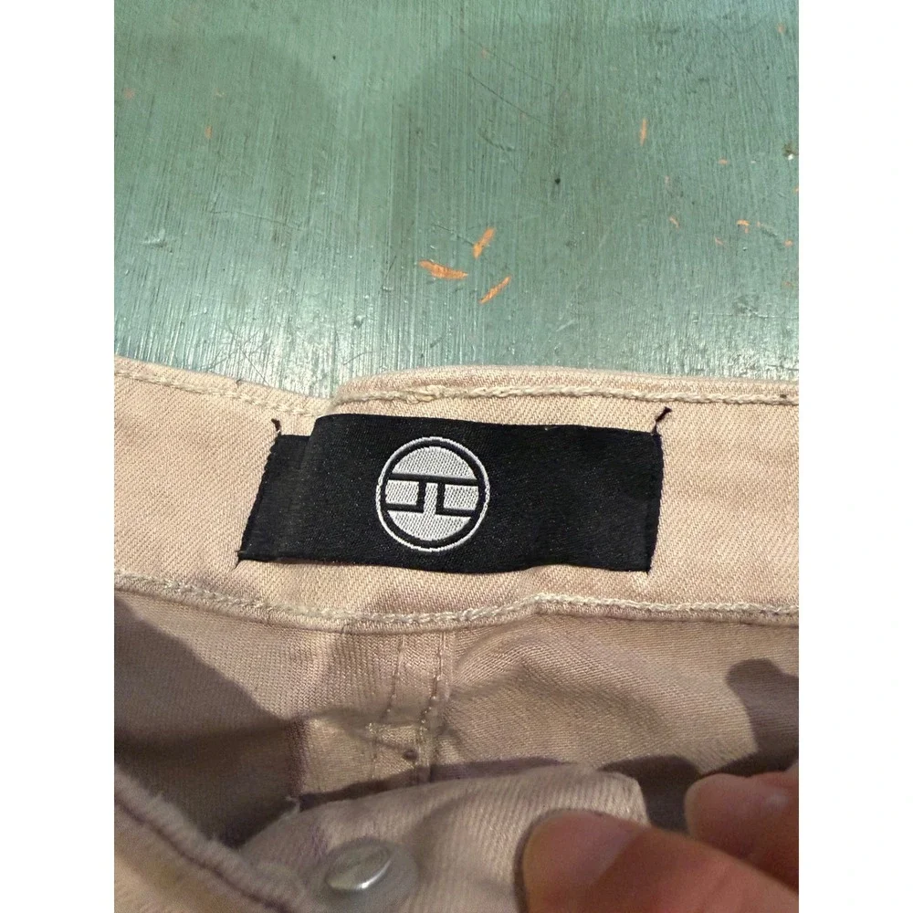 Jordan Craig Mens Distressed Denim Shorts Tan Sand Rip & Repair J3187S Size 36